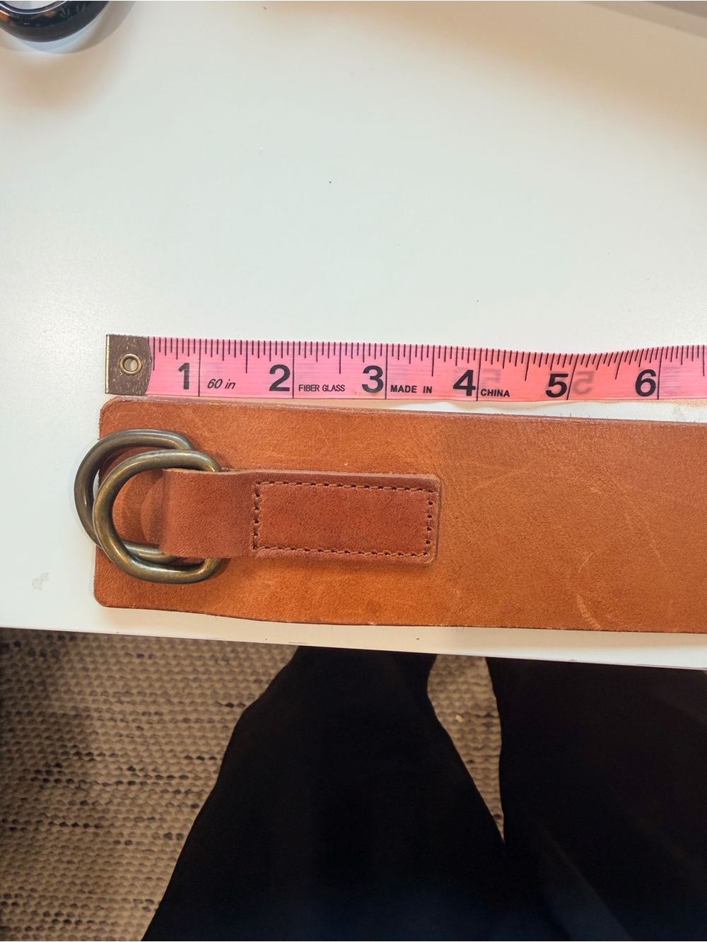 GAP brown leather Double-Ring Belt, size small